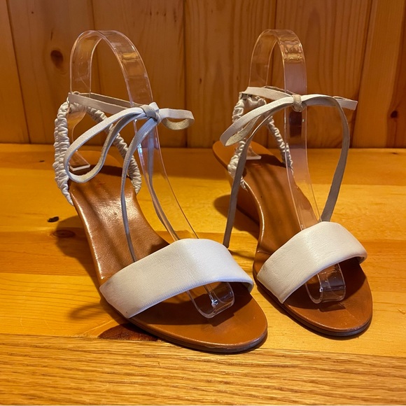 Unisa | Shoes | Vintage Unisa White Ankle Tie Wedge Sandalssize 8b ...